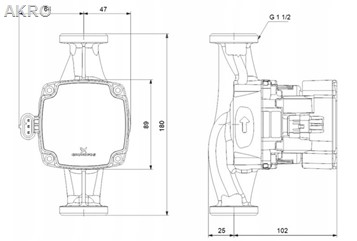 Pompa c.o.GRUNDFOS ALPHA1 25/40-180 25-40 25/1-4